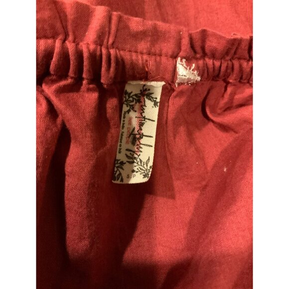 Intimately Free People Red & White Santorini Off-Shoulder Romper W/Tie, Size S - Picture 10 of 10